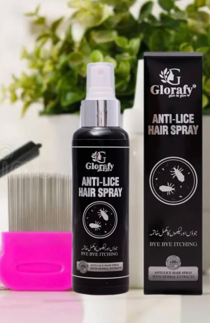 Glorafy Herbal Hair Spray Bottle Display